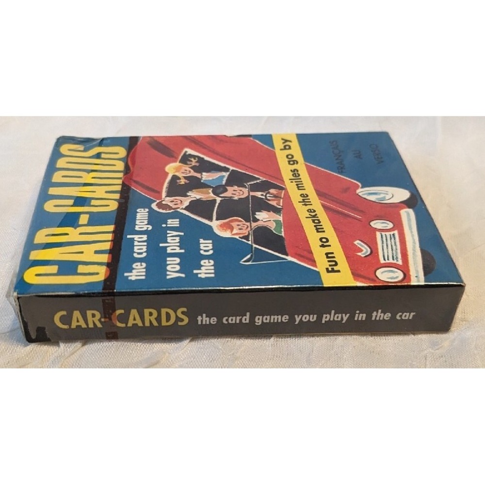 60s NOS Russell Cards Car Games Lithograph Deck Road Trip Ephemera Vtg Sealed Of - Picture 5 of 16